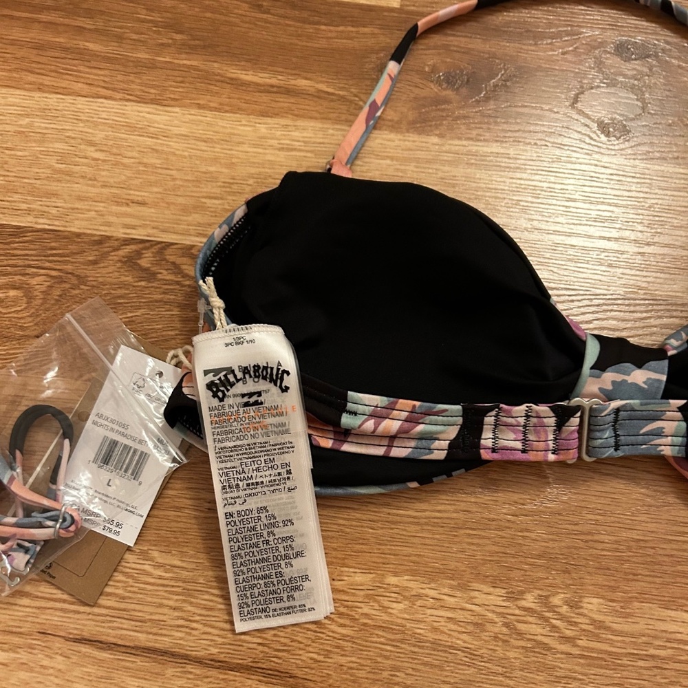 NWT Billabong Nights In Paradise Betty Bandu Bikini Top - Picture 6 of 6